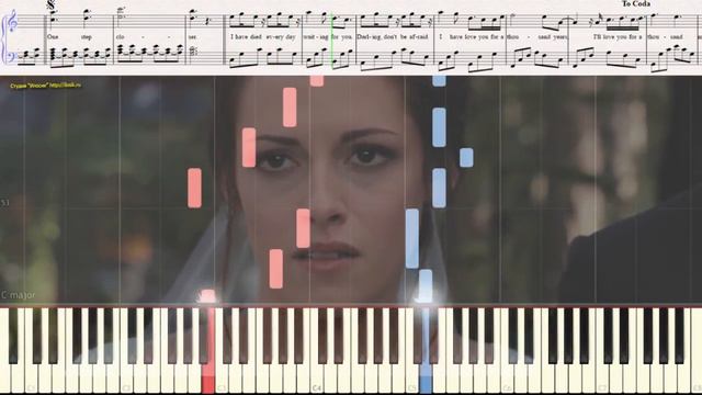 A Thousand Years - Christina Perri (Ноты и Видеоурок для фортепиано) (piano cover) смотреть онлайн
