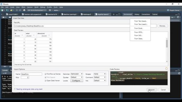 Importar bases de datos en R | .csv .xls .dta.sav (csv, excel, stata, spss) смотреть онлайн