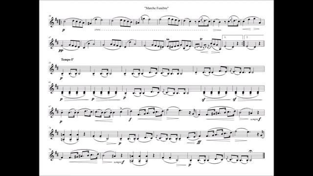 Marcha Fúnebre, Sonata nº2, Op.35 ~ Frédéric Chopin (Acompañamiento Cello&Piano + Partitura Violin) смотреть онлайн