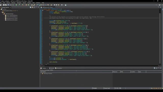 Lab 2 "Text Message expander" using Java Eclipse смотреть онлайн