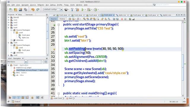 31 JAVA FX styling with CSS смотреть онлайн
