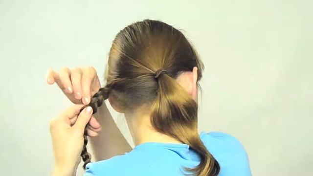 Прическа с хвостом. Сделаем необычную прическу с хвостом. [Легкие прически Беляева Ольга] смотреть онлайн