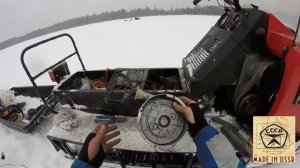 СНЕГОХОД БУРАН . Ручной стартер- замена троса.  2016г