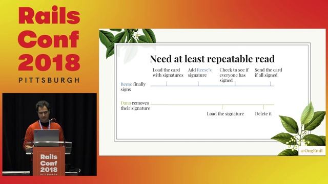 RailsConf 2018: Putting Rails in a corner: Understanding database isolation by Emil Ong смотреть онлайн