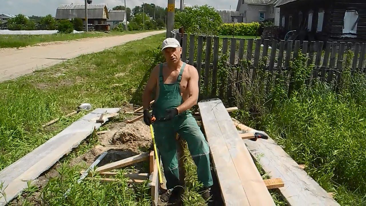 Установка забора из ПРОФНАСТИЛА своими руками ч.2 смотреть онлайн