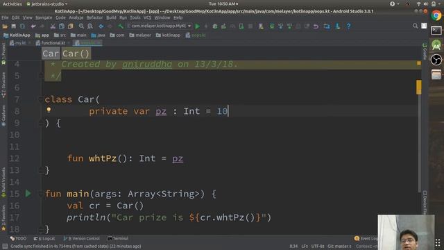 Classes and Objects tutorial in Kotlin Android смотреть онлайн