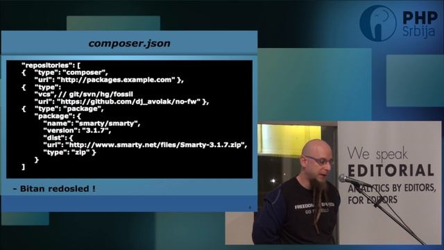 [PHPSrbija meetup #18] Composer. Com.. SHTAA ?? - Miloš Jovanov смотреть онлайн