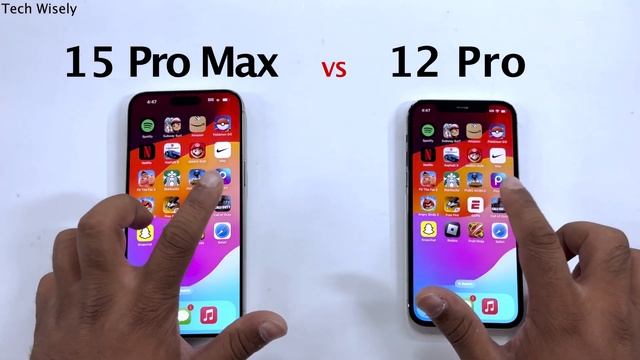iPhone 15 Pro Max vs iPhone 12 Pro - Speed Performance Test смотреть онлайн
