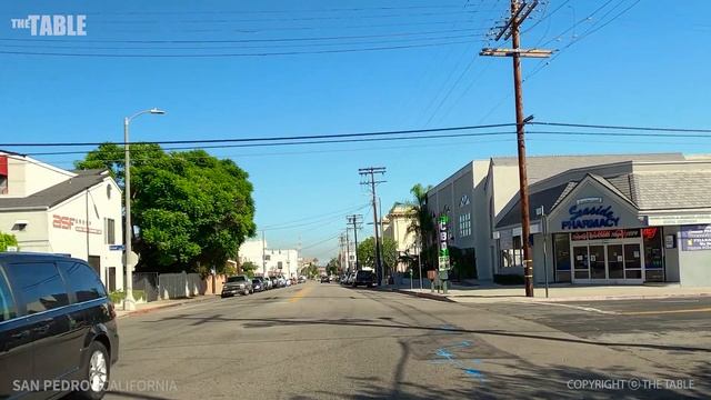 Driving San Pedro City, Community within the City of Los Angeles, California, USA, Travel, 4K UHD смотреть онлайн
