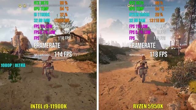 INTEL i9-11900K vs. AMD Ryzen 5950X | Test in 5 Games смотреть онлайн
