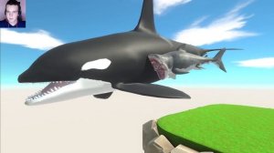 Гигантская Касатка против Мегалодона | Кто сильнее? Animal Revolt Battle Simulator