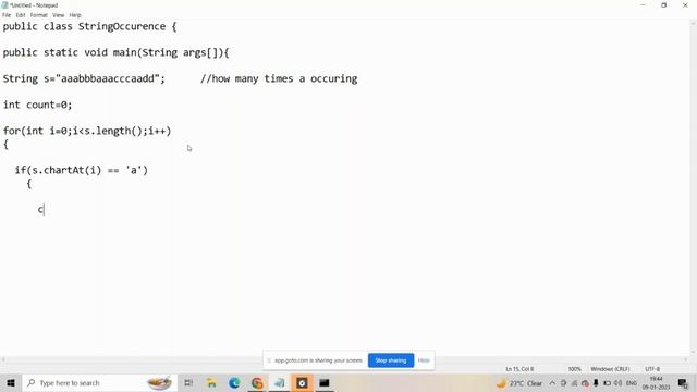 Occurrence of charecter in string | Java Strings | part-52 | Strings interview program | #java |#se смотреть онлайн