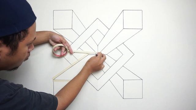 OPTICAL ILLUSION 3D WALL PAINTING || 3D WALL PAINTING FOR BEDROOM | LUKISAN CAT DINDING 3D KREATIF смотреть онлайн