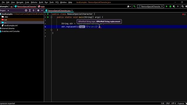 Java Program to Remove Special Characters from a given String смотреть онлайн