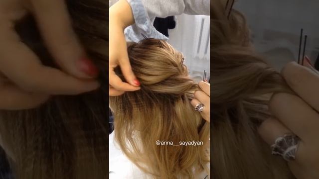 Низкий текстурный пучок. HAIRVIDEO Anna Sayadyan. Видеоурок Анна Саядян смотреть онлайн