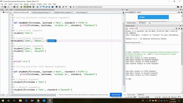 Keyword and Default Arguments - Python смотреть онлайн
