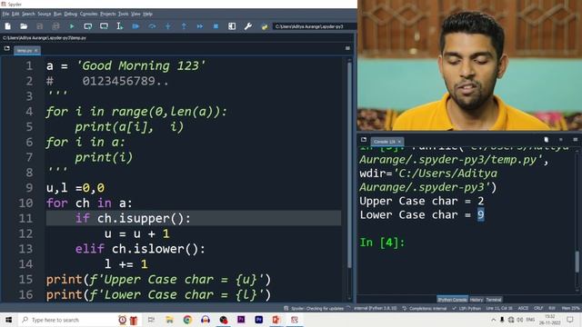 Count digits, alphabets, spaces, special character in a String | loops , if else exercise | 11 CS смотреть онлайн