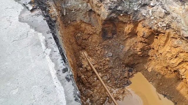 Работа. г.Южно Сахалинск. Прокол методом ГНБ (Горизонтально направленное бурение) смотреть онлайн