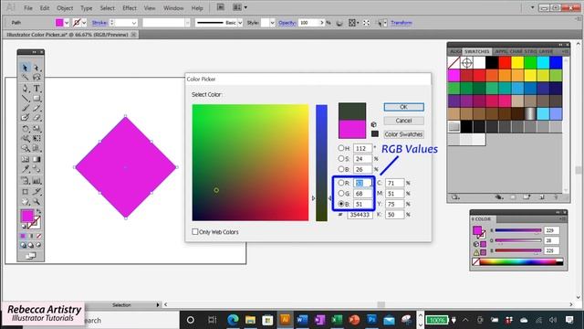 How to Use Color Picker in Adobe Illustrator/ Illustrator color picker tour /Get the color you want смотреть онлайн