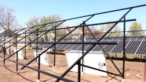 Наземное крепление солнечных панелей из чернового металла