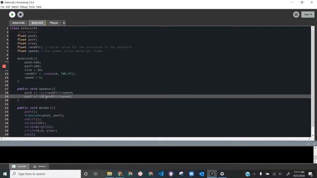 Asteroids Part 5 (Processing, Java) смотреть онлайн