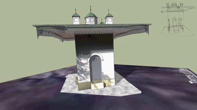 3D модель фонтан айвазовского Ayvazovsky fountain in Sketchup смотреть онлайн