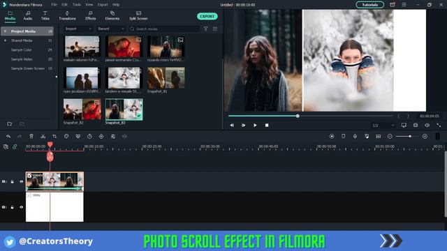 Photo SCROLLING Effect In Filmora X | Endless Sliding Images Effect Filmora 2021