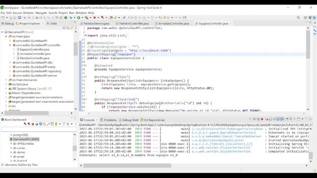 20 Spring API REST con postgreSQL. Aplicación Quinielas. Errores de CORS y ordenar con Sort смотреть онлайн