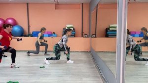 Super sculpt - СИЛОВАЯ АЭРОБИКА - тренировка с гантелями на все тело.