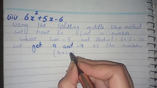 Factorize 6x2+5x-6 | 6x^2+5x-6 | math class channel | Ex 2.4 Q4 Math Class 9 NCERT solutions смотреть онлайн