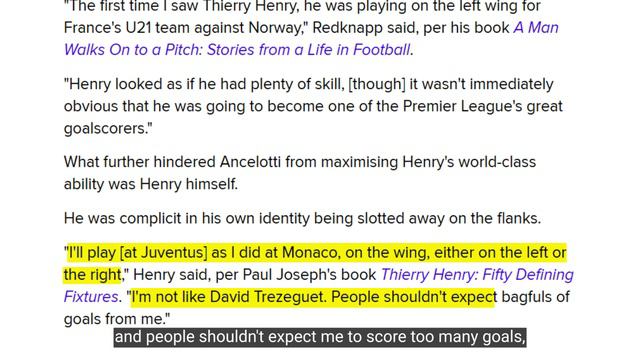 Why Thierry Henry failed at Juventus? смотреть онлайн