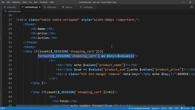 Add To Cart System PHP смотреть онлайн
