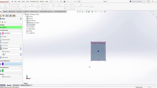 How to select refrence plane on sketch in solidworks смотреть онлайн