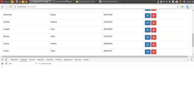 ? DATATABLES JQUERY 06: Agregar botones de acción y funciones obtener data смотреть онлайн