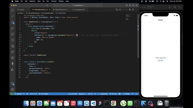 React Navigation Tutorial for Beginners - How to Pass Params ( Expo ) смотреть онлайн