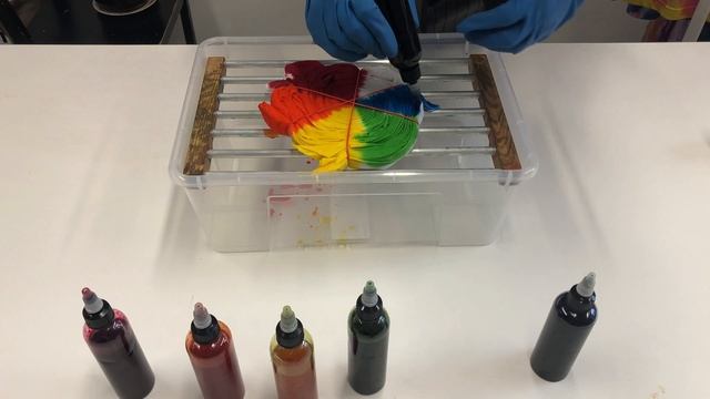 Окрашивание жидкими красителями от drop. Радужная спираль. смотреть онлайн