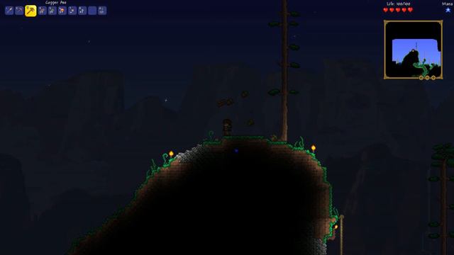 Vanilla Terraria Episode 1- Getting A Base And Some Cactus Armor!