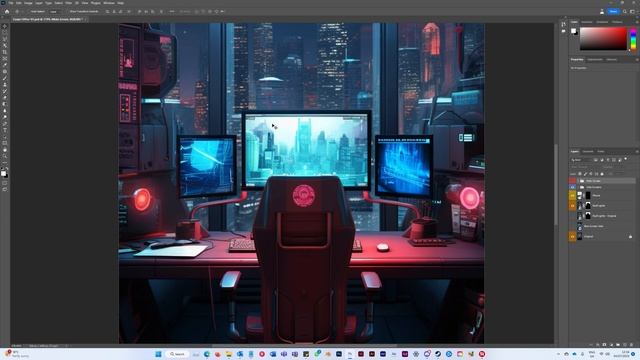 Cyberpunk Corpo Office | Midjourney + Photoshop + After Effects | Tutorial смотреть онлайн