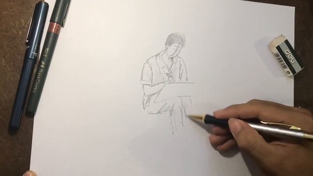 How To Sketch Human Sitting By Pencil | Tutorial For Beginner, LV 05 смотреть онлайн