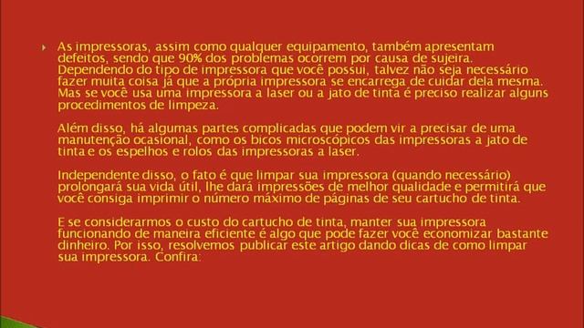Dicas de como Limpar sua Impressora смотреть онлайн