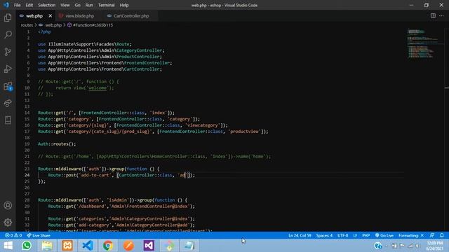Laravel 8 E-com Part-22 : How to make add to cart in laravel using jQuery Ajax | Ajax Cart смотреть онлайн