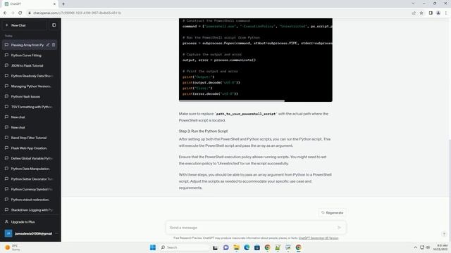 In python how to pass an array argument to powershell script смотреть онлайн