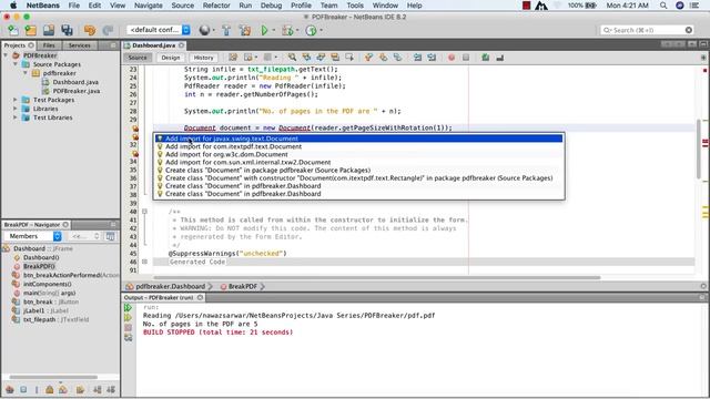 How to build a PDF Breaker/Splitter using Java смотреть онлайн