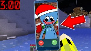 НОВОГОДНИЙ ХАГГИ ВАГГИ POPPY PLAYTIME позвонил в 3 часа ночи в майнкрафт! HUGGY WUGGY MINECRAFT