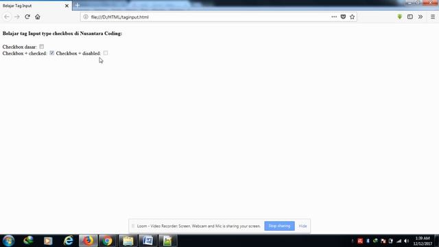 Tutorial Form HTML Part 5 Fungsi dan Cara Penggunaan tag input type checkbox HTML смотреть онлайн