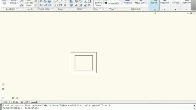 How to make hollow square beam in AutoCAD смотреть онлайн