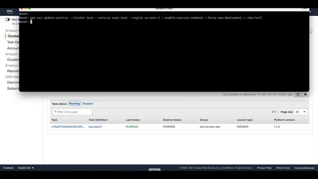 how to perform ecs exec смотреть онлайн