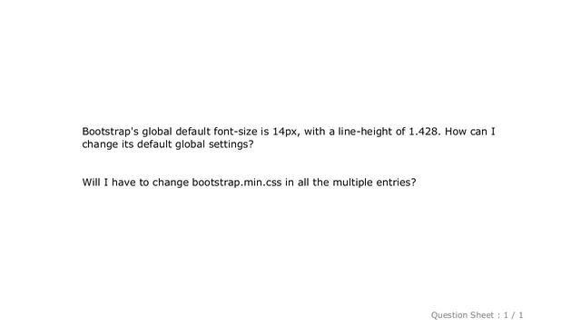 CSS : How to change Bootstrap's global default font size? смотреть онлайн