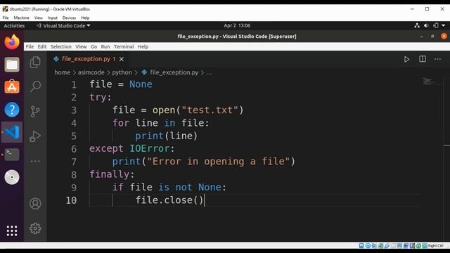 Python Files Exception Handling смотреть онлайн
