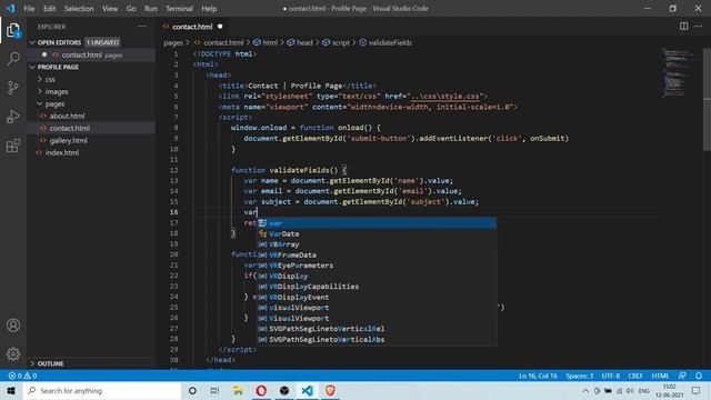 Interactive Contact Form using JavaScript | JS Demo Project 1 Solution | Learn HTML, CSS, JS смотреть онлайн